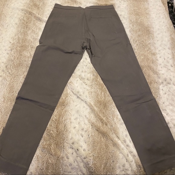 COPY - BANANA REPUBLIC SLIM DRESS PANT TROUSERS w/ ANKLE ZIPPERS + POCKETS in G… - Picture 2 of 7